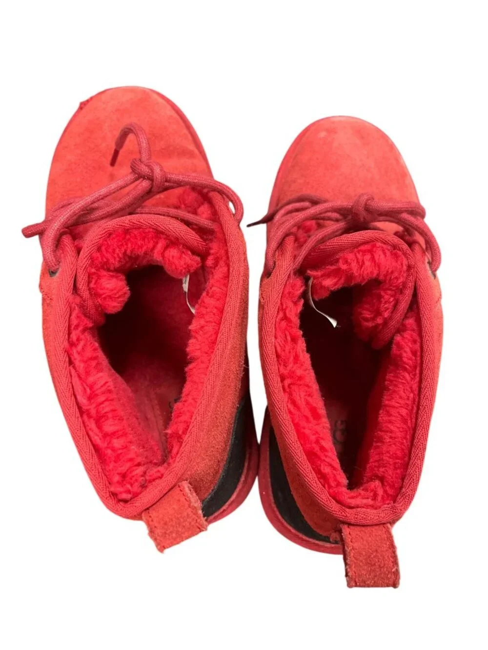 Ugg mens Neumal graphic logo shearling lined red chukka boots sz 9 SKU 10-462